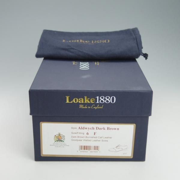 極美品★(英)Loake/ローク 6F【グッドイヤーウェルテッド製法★ALDWYCH/ストレートチップ】カーフ/濃茶/メンズ★g707