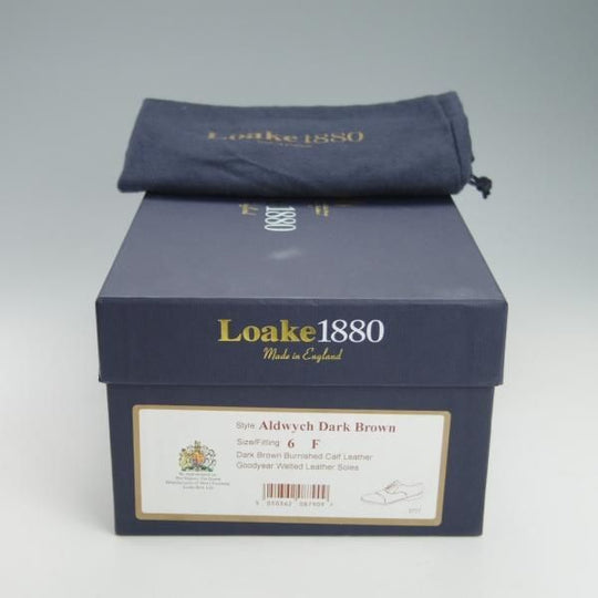 極美品★(英)Loake/ローク 6F【グッドイヤーウェルテッド製法★ALDWYCH/ストレートチップ】カーフ/濃茶/メンズ★g707