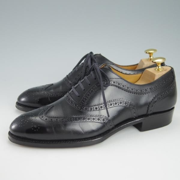 極上★オリエンタル SIZE 6.5【グッドイヤーウェルテッド製法★(富山)CRISPIN別注/フルブローグ】カーフ/黒/メンズ★g709