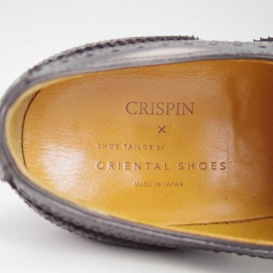 極上★オリエンタル SIZE 6.5【グッドイヤーウェルテッド製法★(富山)CRISPIN別注/フルブローグ】カーフ/黒/メンズ★g709