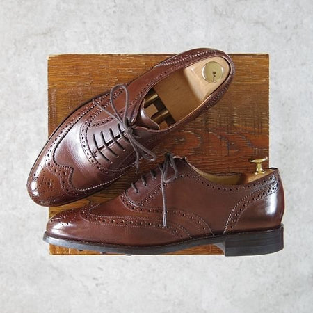美品★ロイドフットウェア 6.5E【ダイナイトソール仕様★(英)BARKER製/バーカー】Vシリーズ/フルブローグ/濃茶/Lloyd Footwear★g710