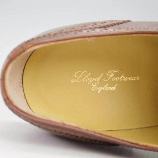 美品★ロイドフットウェア 6.5E【ダイナイトソール仕様★(英)BARKER製/バーカー】Vシリーズ/フルブローグ/濃茶/Lloyd Footwear★g710