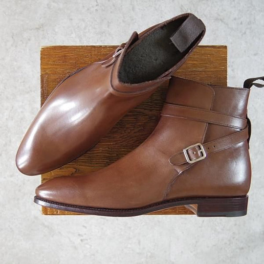 未使用★(スペイン製)CARMINA/カルミナ SIZE 8【定価￥83,600-★ジョッパーブーツ/80106】DEIAラスト/カーフ/MARRON/茶/メンズ★g713