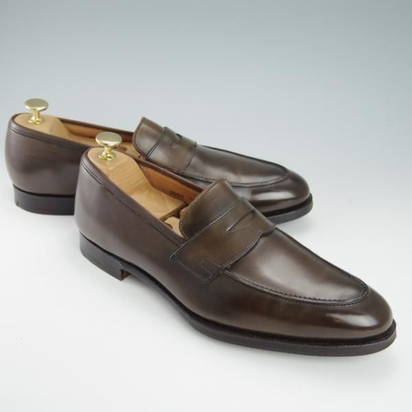 極美品★クロケット&ジョーンズ 7.5E【定価￥104,500-★ハンドグレード/CRAWFORD】363ラスト/ローファー/Crockett&Jones★g715
