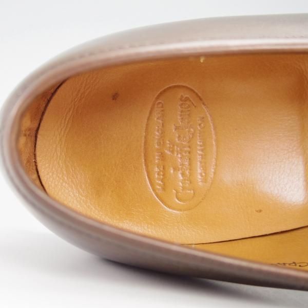 極美品★クロケット&ジョーンズ 7.5E【定価￥104,500-★ハンドグレード/CRAWFORD】363ラスト/ローファー/Crockett&Jones★g715