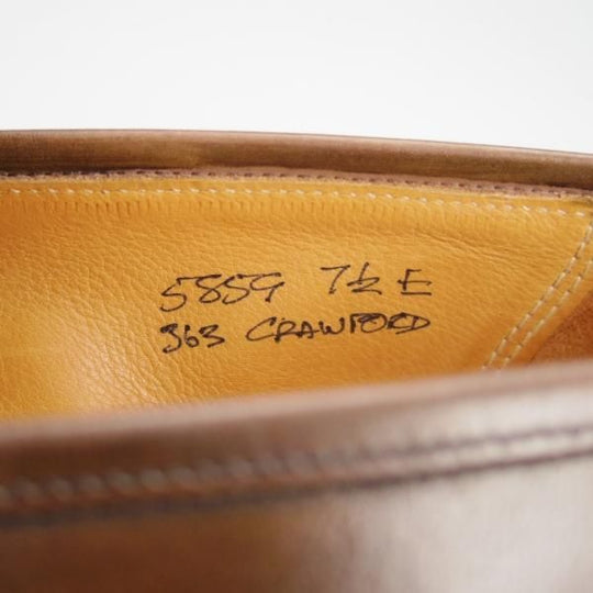 極美品★クロケット&ジョーンズ 7.5E【定価￥104,500-★ハンドグレード/CRAWFORD】363ラスト/ローファー/Crockett&Jones★g715