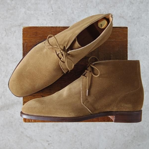 未使用★クロケット&ジョーンズ 8.5E【★(英)ポールセンスコーン別注/Poulsen Skone】248ラスト/チャッカブーツ/薄茶/Crockett&Jones★g720