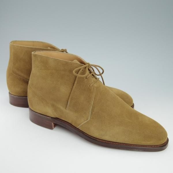 未使用★クロケット&ジョーンズ 8.5E【★(英)ポールセンスコーン別注/Poulsen Skone】248ラスト/チャッカブーツ/薄茶/Crockett&Jones★g720