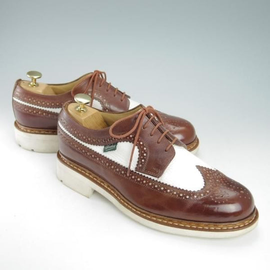 極上★パラブーツ SIZE 6【貴重★District UNITED ARROWS別注/Sevrier】TEXソール/ロングウイング/リスレザー/茶×白/Paraboot★g722