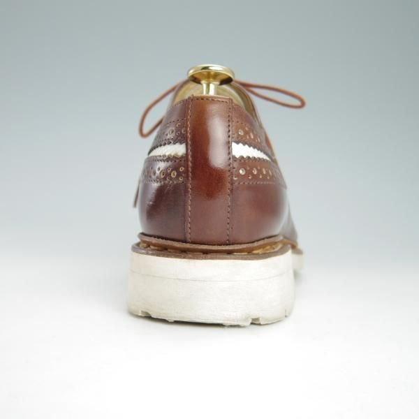 極上★パラブーツ SIZE 6【貴重★District UNITED ARROWS別注/Sevrier】TEXソール/ロングウイング/リスレザー/茶×白/Paraboot★g722