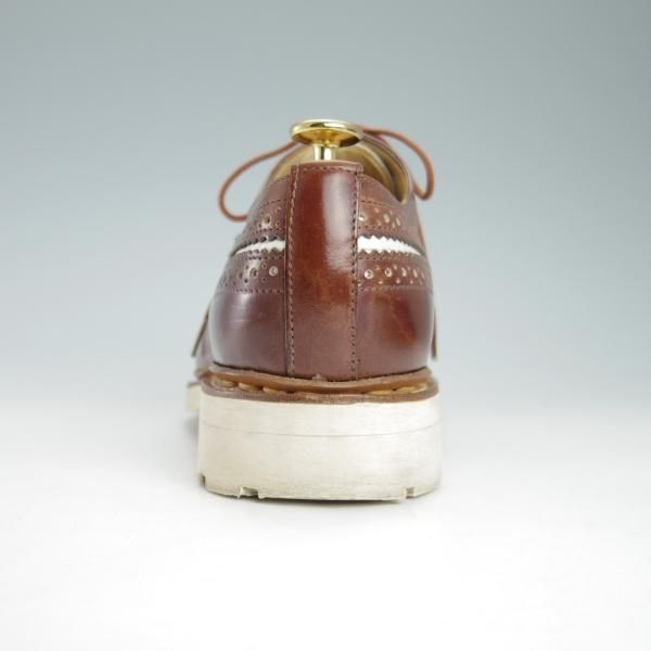 極上★パラブーツ SIZE 6【貴重★District UNITED ARROWS別注/Sevrier】TEXソール/ロングウイング/リスレザー/茶×白/Paraboot★g722