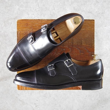 ★ジョンロブ 7.5D【定価￥206,800-★WILLIAM/ウィリアム】9795Rラスト/ダブルモンク/カーフ/黒/JOHN LOBB★g728