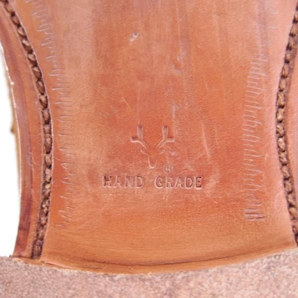 美品★クロケット&ジョーンズ 6.5E【定価￥85,320-★鹿革/DEERSKIN/375ラスト】SANDFORD/コインローファー/茶/Crockett&Jones★g729