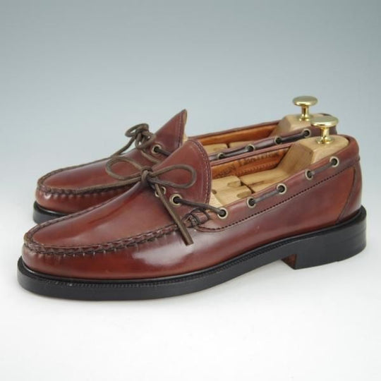 未使用★(米)YUKETEN/ユケテン 8.5C【定価￥118,800-★コードバン仕様/(米)ホーウィン社】705/モカシン/ローファー/赤茶/メンズ★g731