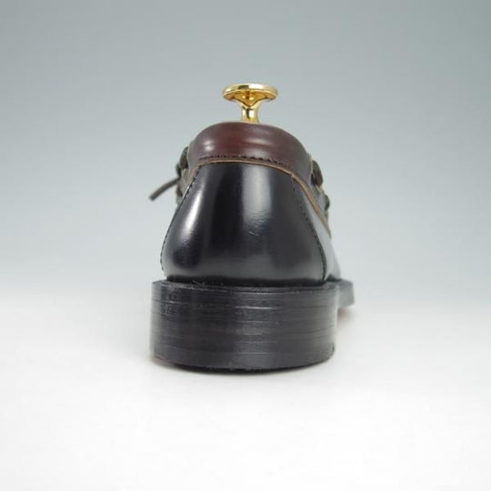 未使用★(米)YUKETEN/ユケテン 8.5C【定価￥118,800-★コードバン仕様/(米)ホーウィン社】705SP/モカシン/ローファー/黒×赤茶★g732