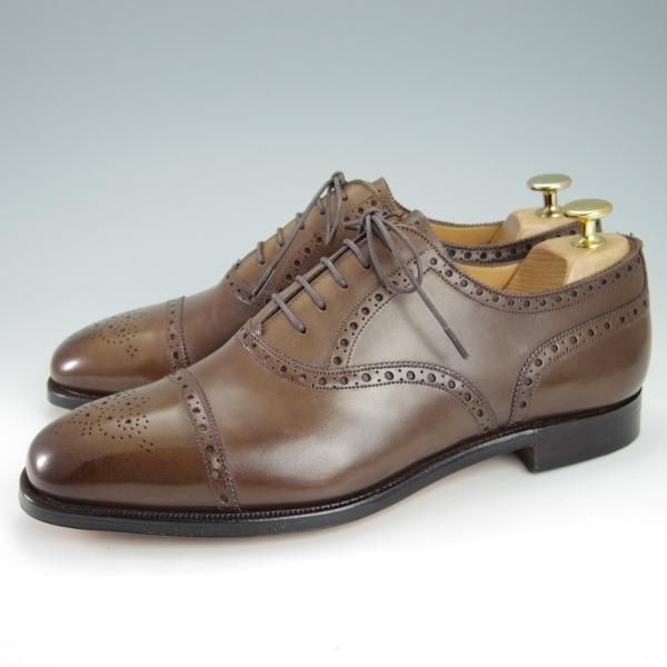 未使用★(英)グレンソン 7.5F【現行定価￥74,800-★footmaster/フットマスター/OXFORD】22352/セミブローグ/カーフ/茶/GRENSON★g735