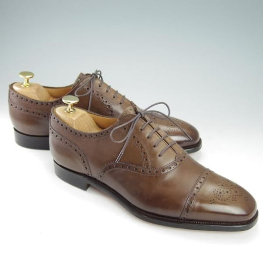 未使用★(英)グレンソン 7.5F【現行定価￥74,800-★footmaster/フットマスター/OXFORD】22352/セミブローグ/カーフ/茶/GRENSON★g735