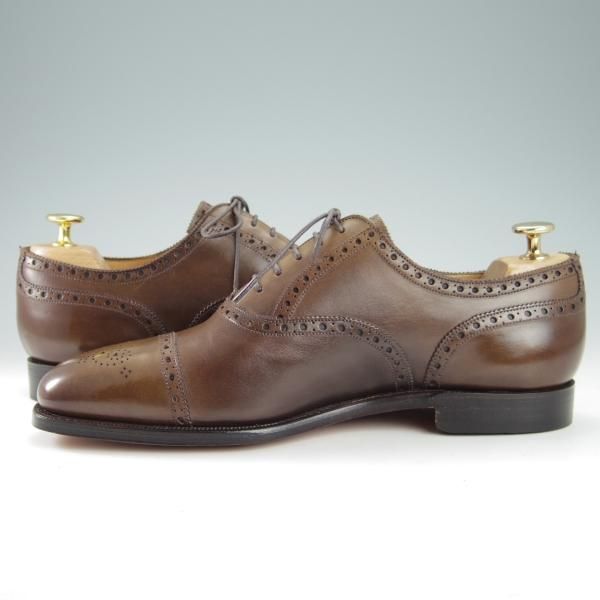 未使用★(英)グレンソン 7.5F【現行定価￥74,800-★footmaster/フットマスター/OXFORD】22352/セミブローグ/カーフ/茶/GRENSON★g735