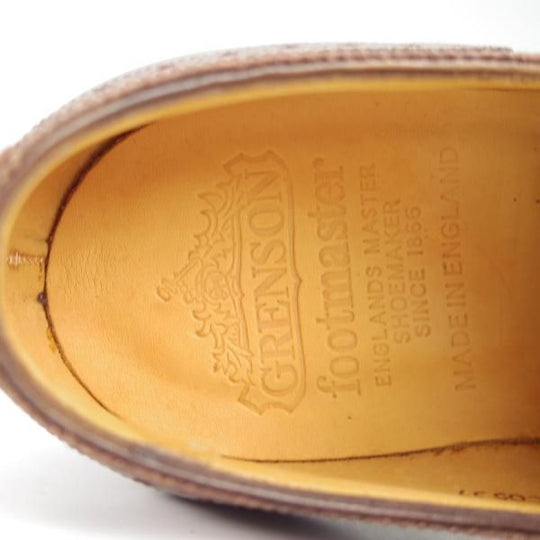 未使用★(英)グレンソン 7.5F【現行定価￥74,800-★footmaster/フットマスター/OXFORD】22352/セミブローグ/カーフ/茶/GRENSON★g735