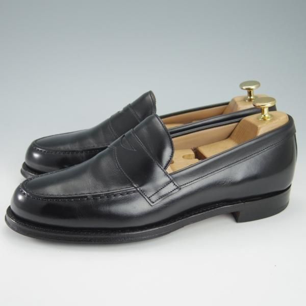 極上★(英)チーニー 7F【定価￥78,100-★HUDSON/ハドソン】5203ラスト/コインローファー/カーフ/黒/メンズ/CHEANEY★g740