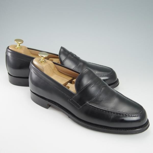 極上★(英)チーニー 7F【定価￥78,100-★HUDSON/ハドソン】5203ラスト/コインローファー/カーフ/黒/メンズ/CHEANEY★g740