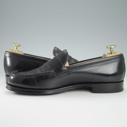 極上★(英)チーニー 7F【定価￥78,100-★HUDSON/ハドソン】5203ラスト/コインローファー/カーフ/黒/メンズ/CHEANEY★g740