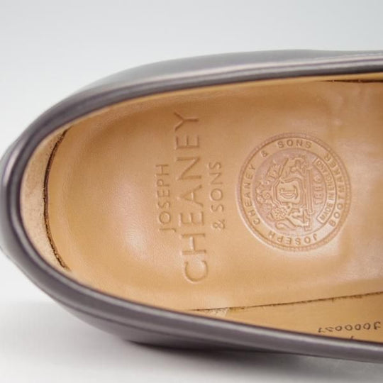 極上★(英)チーニー 7F【定価￥78,100-★HUDSON/ハドソン】5203ラスト/コインローファー/カーフ/黒/メンズ/CHEANEY★g740