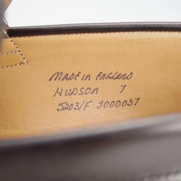 極上★(英)チーニー 7F【定価￥78,100-★HUDSON/ハドソン】5203ラスト/コインローファー/カーフ/黒/メンズ/CHEANEY★g740