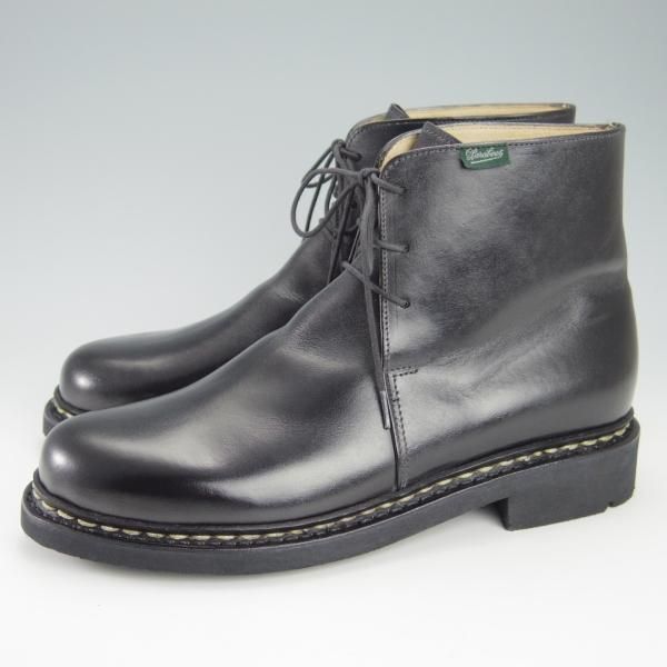 新品★パラブーツ SIZE 6.5【定価￥71,500-★ブロワ/BLOIS】TEXソール/チャッカブーツ/リスレザー/NOIRE/黒/Paraboot★g741