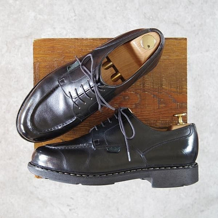 ★パラブーツ SIZE 7.5【定価￥71,500-★シャンボード/CHAMBORD】TEXソール/リスレザー/NOIR/黒/Uチップ/メンズ/Paraboot★g742