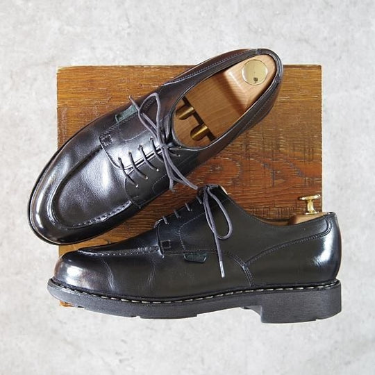 ★パラブーツ SIZE 7.5【定価￥71,500-★シャンボード/CHAMBORD】TEXソール/リスレザー/NOIR/黒/Uチップ/メンズ/Paraboot★g742