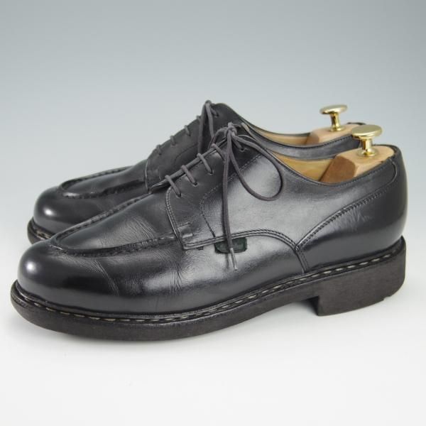 ★パラブーツ SIZE 7.5【定価￥71,500-★シャンボード/CHAMBORD】TEXソール/リスレザー/NOIR/黒/Uチップ/メンズ/Paraboot★g742