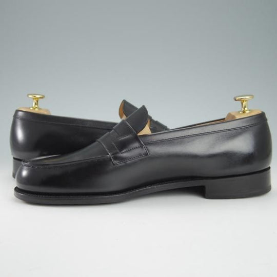 極美品★J.M.ウェストン 8D【定価￥121,000-★180/コインローファー】41ラスト/ボックスカーフ/黒/メンズ/Weston/ウエストン★g743
