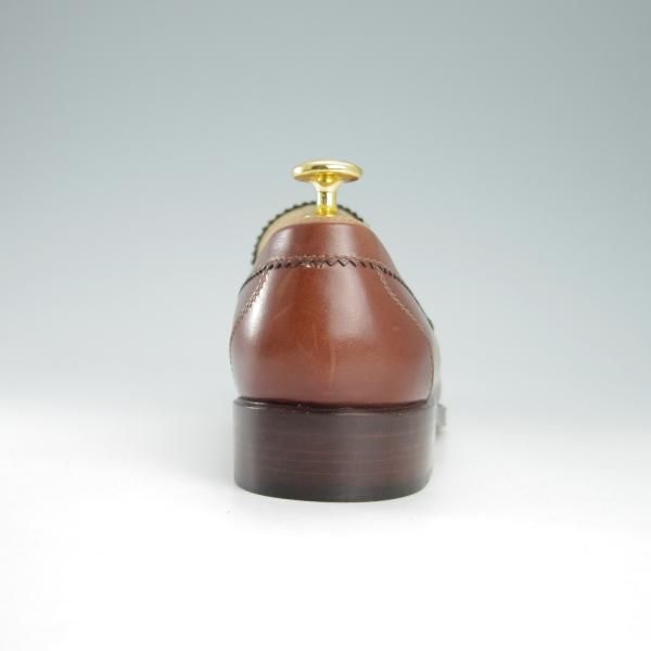 未使用★(伊)タニノクリスチー SIZE 5.5【貴重★デッドストック品/108051】コインローファー/カーフ/茶/メンズ/TANINO CRISCI★g746