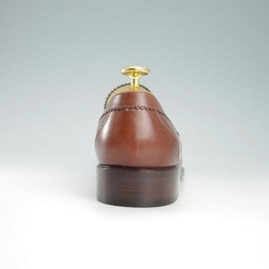 未使用★(伊)タニノクリスチー SIZE 5.5【貴重★デッドストック品/108051】コインローファー/カーフ/茶/メンズ/TANINO CRISCI★g746