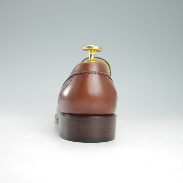 未使用★(伊)タニノクリスチー SIZE 5.5【貴重★デッドストック品/108051】コインローファー/カーフ/茶/メンズ/TANINO CRISCI★g746