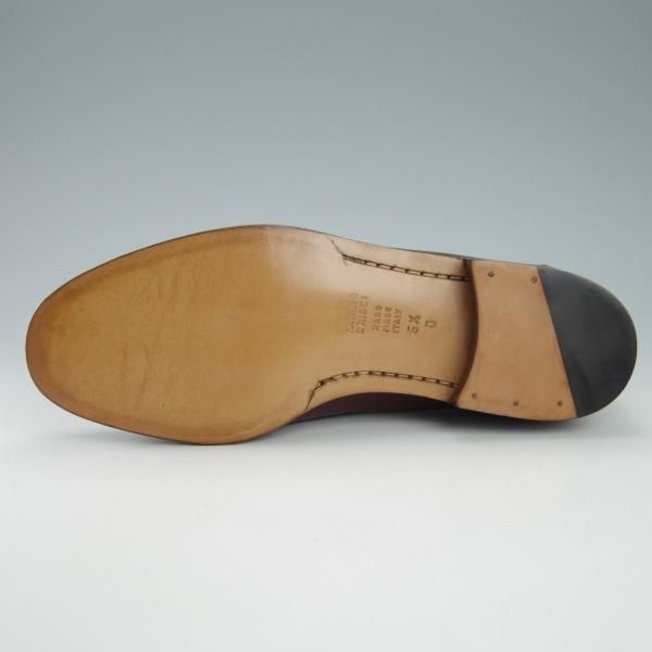 未使用★(伊)タニノクリスチー SIZE 5.5【貴重★デッドストック品/108051】コインローファー/カーフ/茶/メンズ/TANINO CRISCI★g746