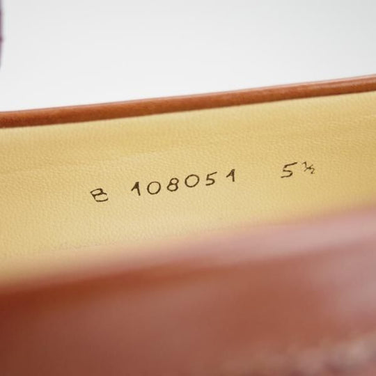 未使用★(伊)タニノクリスチー SIZE 5.5【貴重★デッドストック品/108051】コインローファー/カーフ/茶/メンズ/TANINO CRISCI★g746