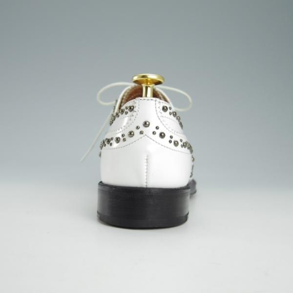 美品★チャーチ(レディース) SIZE 36【同系モデル定価￥140,800-★BURWOOD MET 2/スタッズ】バーウッド/フルブローグ/白/Church's★g749