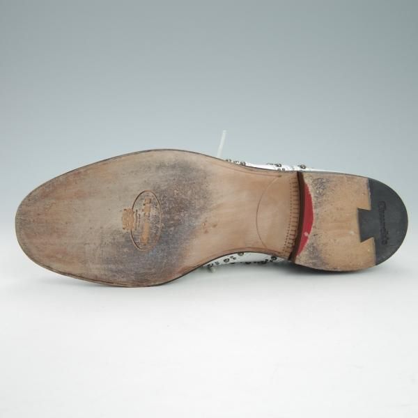美品★チャーチ(レディース) SIZE 36【同系モデル定価￥140,800-★BURWOOD MET 2/スタッズ】バーウッド/フルブローグ/白/Church's★g749