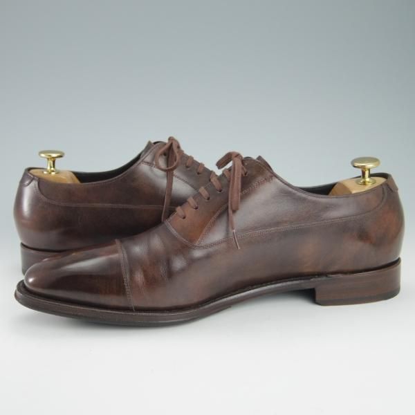 美品★シェットランドフォックス SIZE 7.5【モデル定価￥50,600-★アバディーン/536F】ストレートチップ/カーフ/濃茶/Shetlandfox★g750