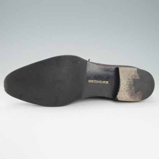 美品★シェットランドフォックス SIZE 7.5【モデル定価￥50,600-★アバディーン/536F】ストレートチップ/カーフ/濃茶/Shetlandfox★g750