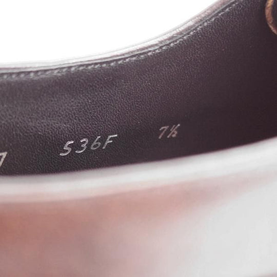 美品★シェットランドフォックス SIZE 7.5【モデル定価￥50,600-★アバディーン/536F】ストレートチップ/カーフ/濃茶/Shetlandfox★g750