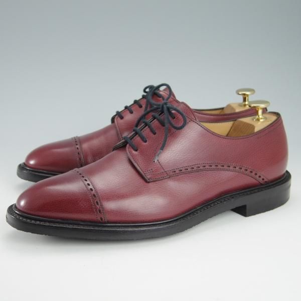 極美品★ジョンロブ 7E【貴重★8695ラスト/(水牛)バッファローレザー】BEESTON/クォーターブローグ/赤茶/メンズ/JOHN LOBB★g751