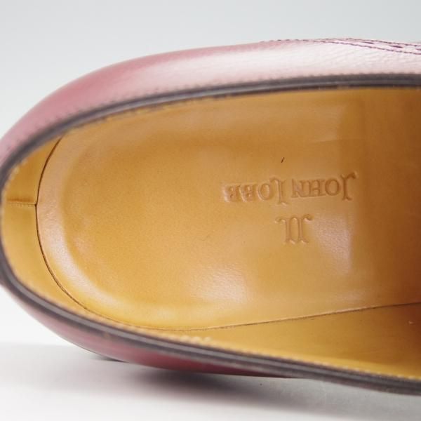 極美品★ジョンロブ 7E【貴重★8695ラスト/(水牛)バッファローレザー】BEESTON/クォーターブローグ/赤茶/メンズ/JOHN LOBB★g751