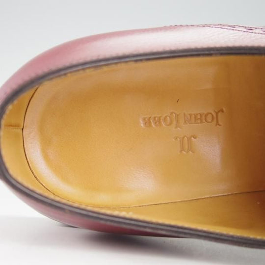 極美品★ジョンロブ 7E【貴重★8695ラスト/(水牛)バッファローレザー】BEESTON/クォーターブローグ/赤茶/メンズ/JOHN LOBB★g751