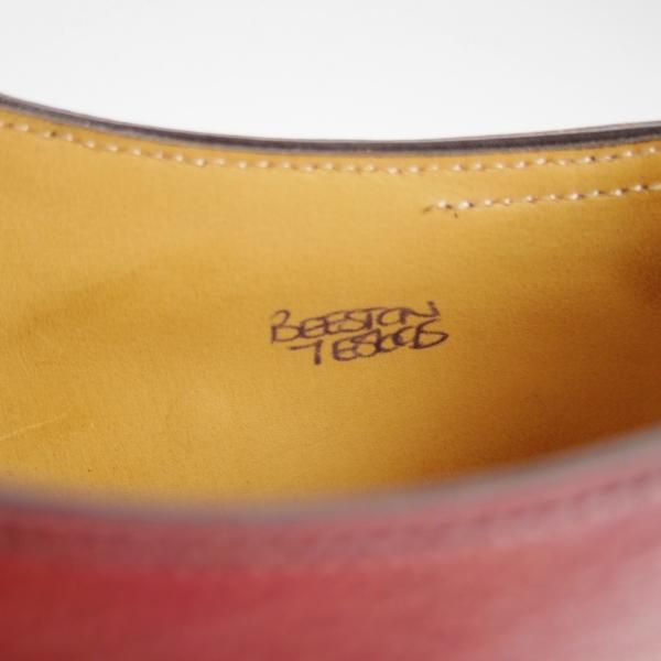 極美品★ジョンロブ 7E【貴重★8695ラスト/(水牛)バッファローレザー】BEESTON/クォーターブローグ/赤茶/メンズ/JOHN LOBB★g751