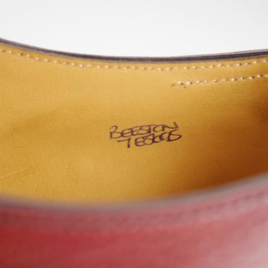 極美品★ジョンロブ 7E【貴重★8695ラスト/(水牛)バッファローレザー】BEESTON/クォーターブローグ/赤茶/メンズ/JOHN LOBB★g751