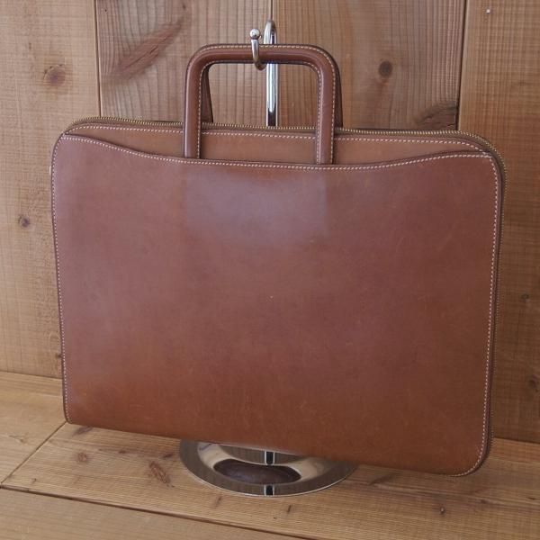 極上★ダンヒル/dunhill【英国製★ブライドルレザー仕様/ブリーフケース】メンズ/ビジネス/バッグ/茶/革/鞄★N5710