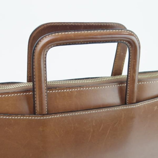 極上★ダンヒル/dunhill【英国製★ブライドルレザー仕様/ブリーフケース】メンズ/ビジネス/バッグ/茶/革/鞄★N5710